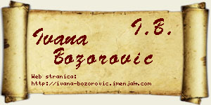 Ivana Božorović vizit kartica
